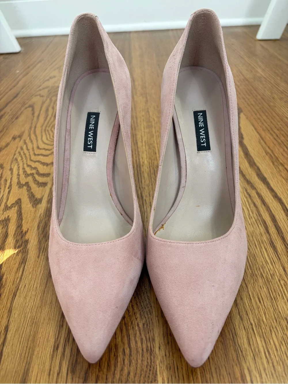 Nine West Blush Suede Pointed Toe Heel Pumps (10)